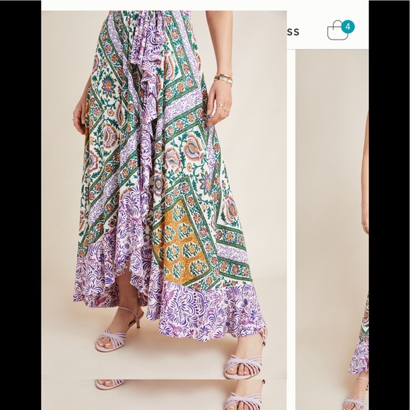 NWT Anthropologie Gabriella ruffled maxi dress - Picture 4 of 9
